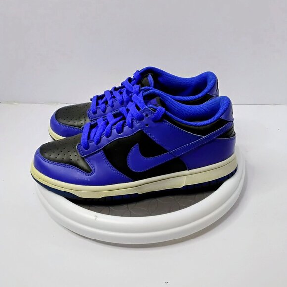 Nike Youth Dunk Low Black/Blue Sneakers Size 6.5Y EU 39 Leather/Mesh Casual Shoe - Picture 7 of 7